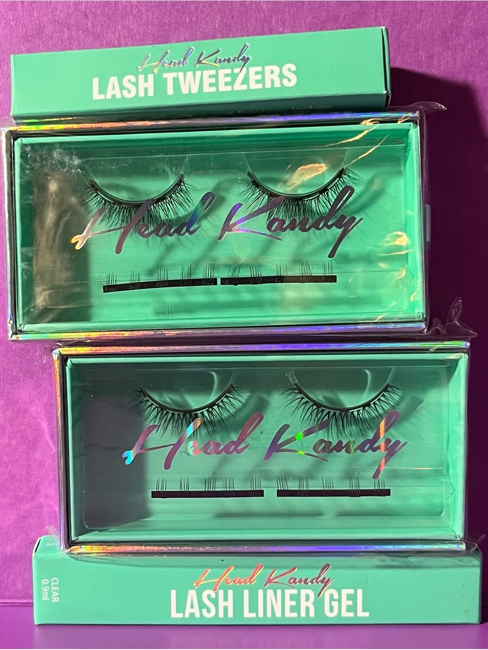Head Kandy - False lashes - Lash Liner Gel & Lash Tweezers Set
